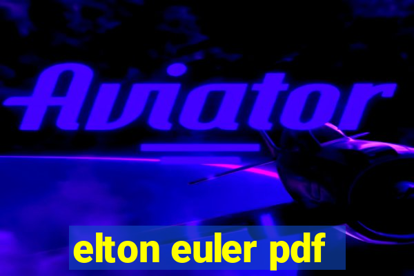 elton euler pdf